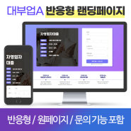 [대부업A+관리자 포함] 컬러감이 살아있는 대부업 홈페이지 one 페이지 테마